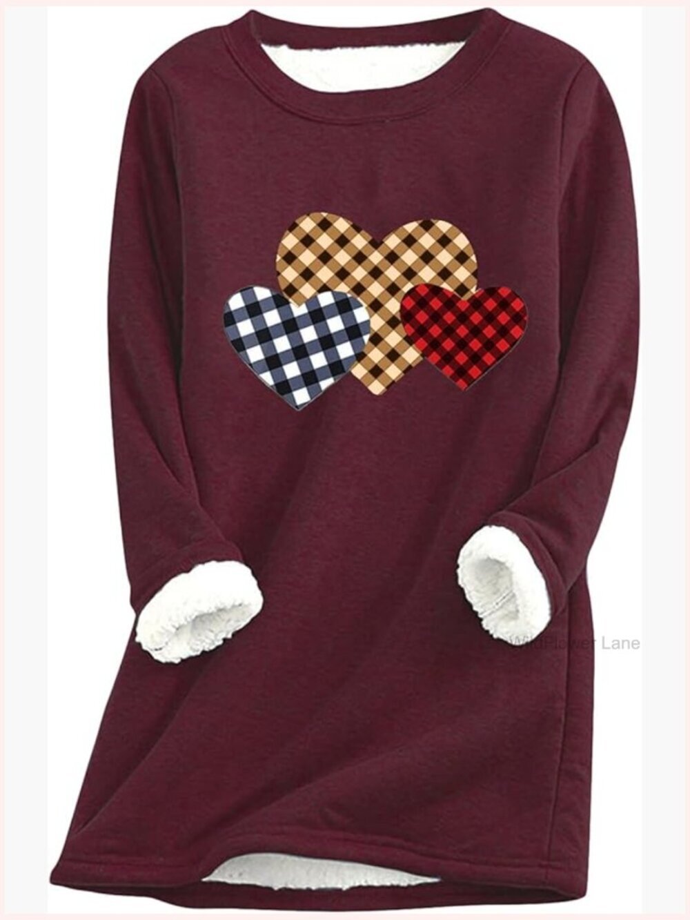 Loose Pullover Sweatshirt Long Sleeve Crew Neck Warm Cute Print
